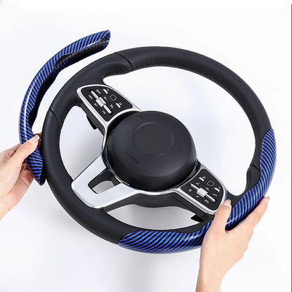 Non-Slip Half Cover Car Steering Wheel Protector | Easy Clip On Installation
