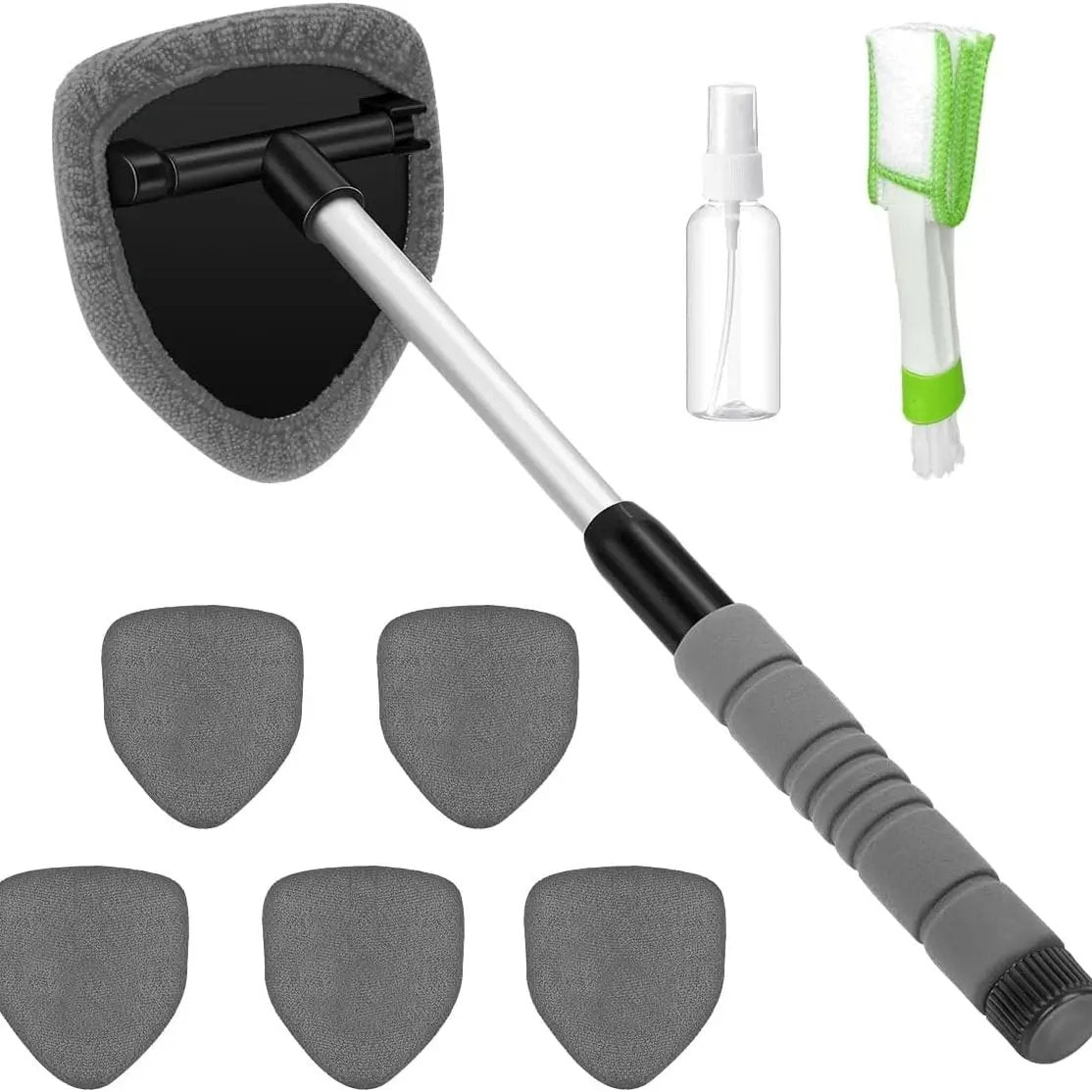 🔥Car Window Cleaner Kit Extendable Handle Windshield Cleaning Tool 🚗