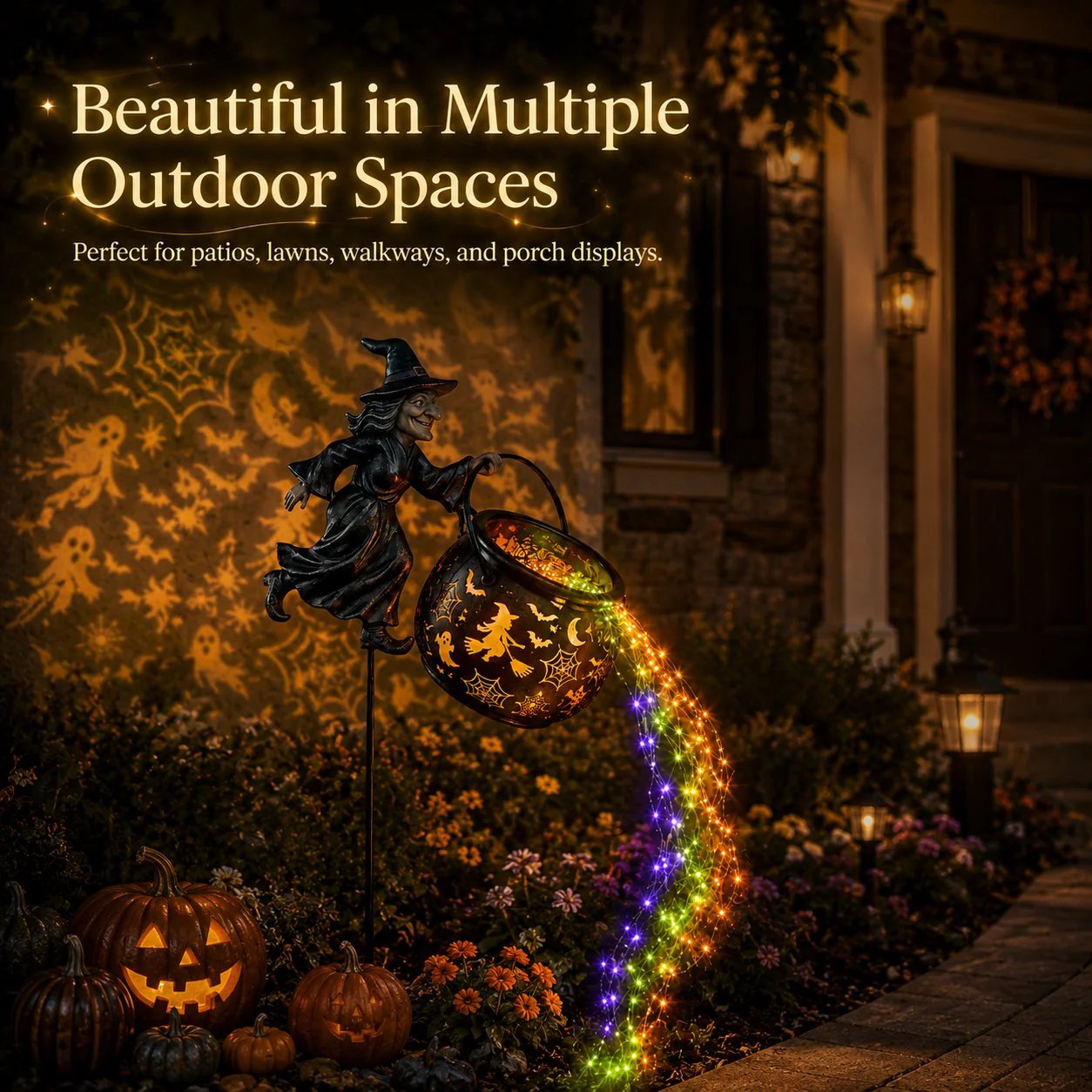 🔥Hot Sale-50% OFF🔥Halloween Witch Cauldron Garden Light