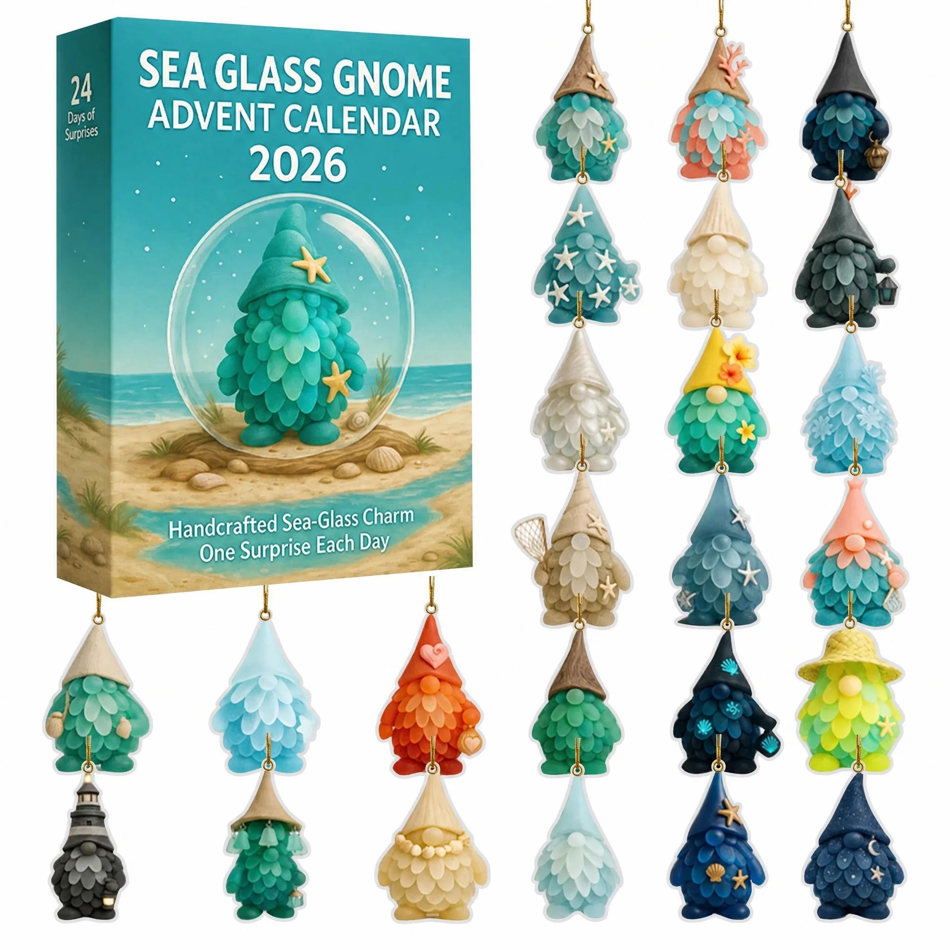 🔥HOT SALE🔥🌊🧝‍♂️Sea Glass Gnome Advent Calendar 2026