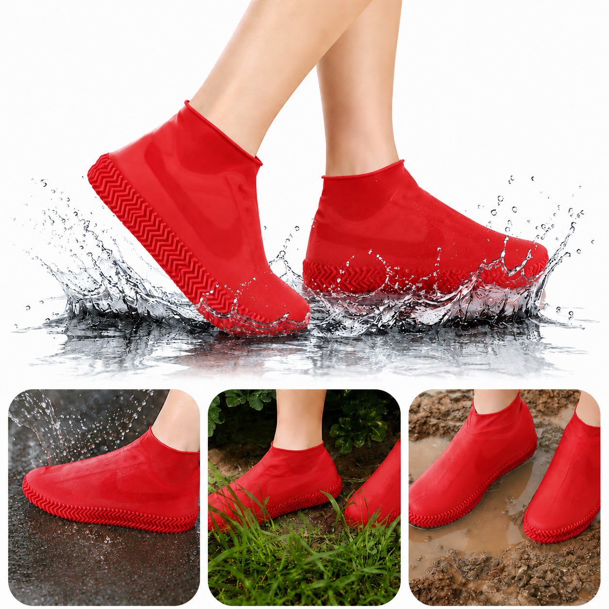 Pro-Grade Wear-Resistant Waterproof Shoe Covers (Reinforced Silicone)