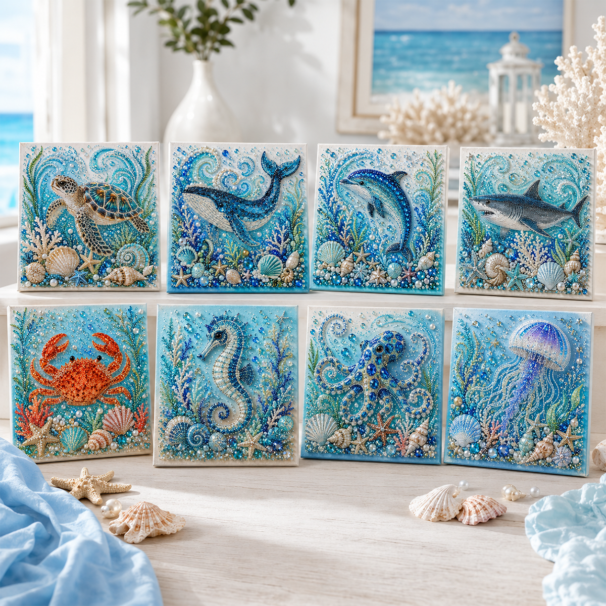 🎁The Perfect Ocean Lover Gift🌊 Ocean Theme Pearl Art DIY Kit