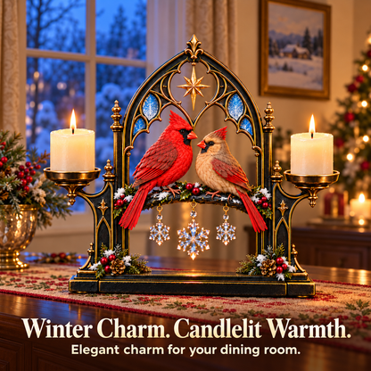 🎄 Highland Cow Mama & Baby Double Candle Holder – 🕯️ A Heartwarming Christmas Centerpiece