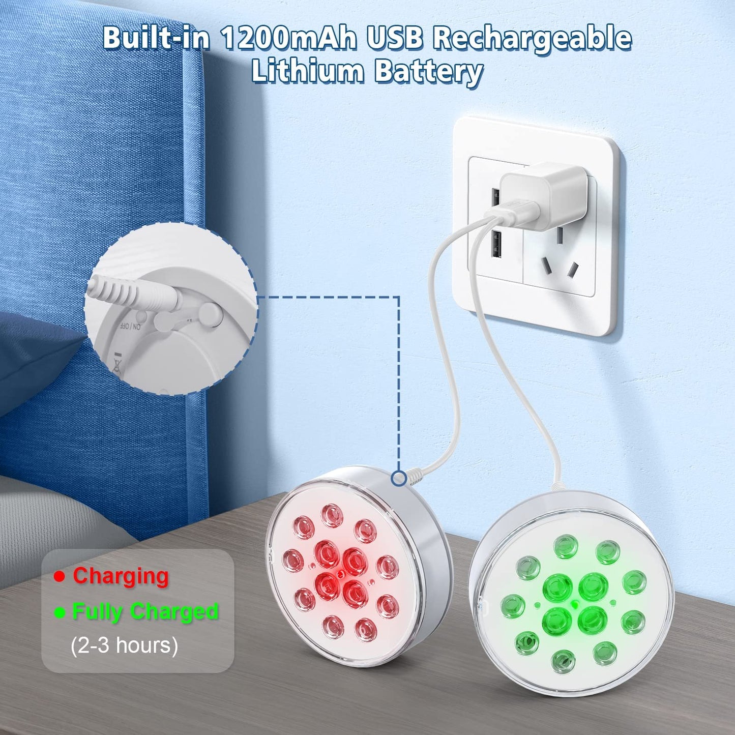 Rechargeable Submersible LED Pool Lights
