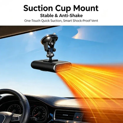 🚗12V Portable Car Heater, 360° Rotatable Car Windshield Defroster Demister, Fast Heating Auto Window Defogger with Cigarette Lighter Plug, Adjustable Angle Heater Fan for Car Truck SUV RV Winter Use