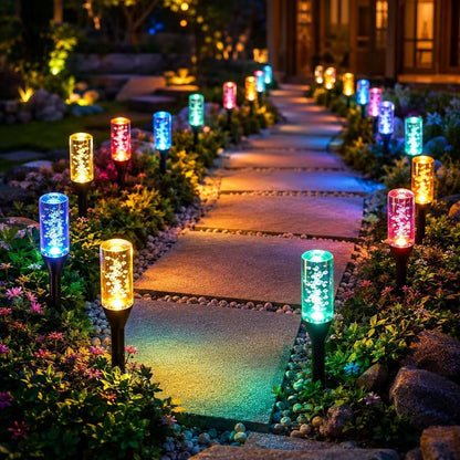 Solar Pathway Lights Outdoor Crystal Bubble