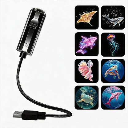 🥳🥳USB projektor nočného svetla s galaxiou a mesiacom