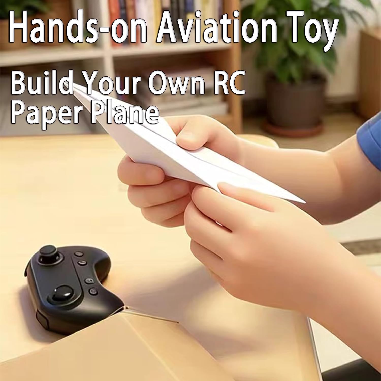 DIY RC Paper Airplane Power Kit with Gyro-Stabilized Remote Control
