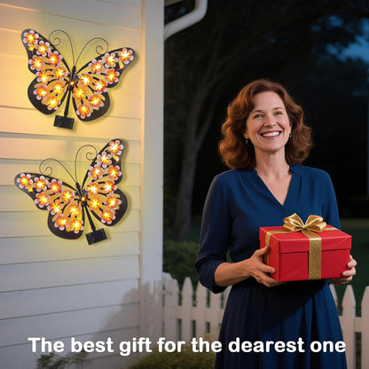 Solar Lights Outdoor Metal Butterfly Wall Decor🦋
