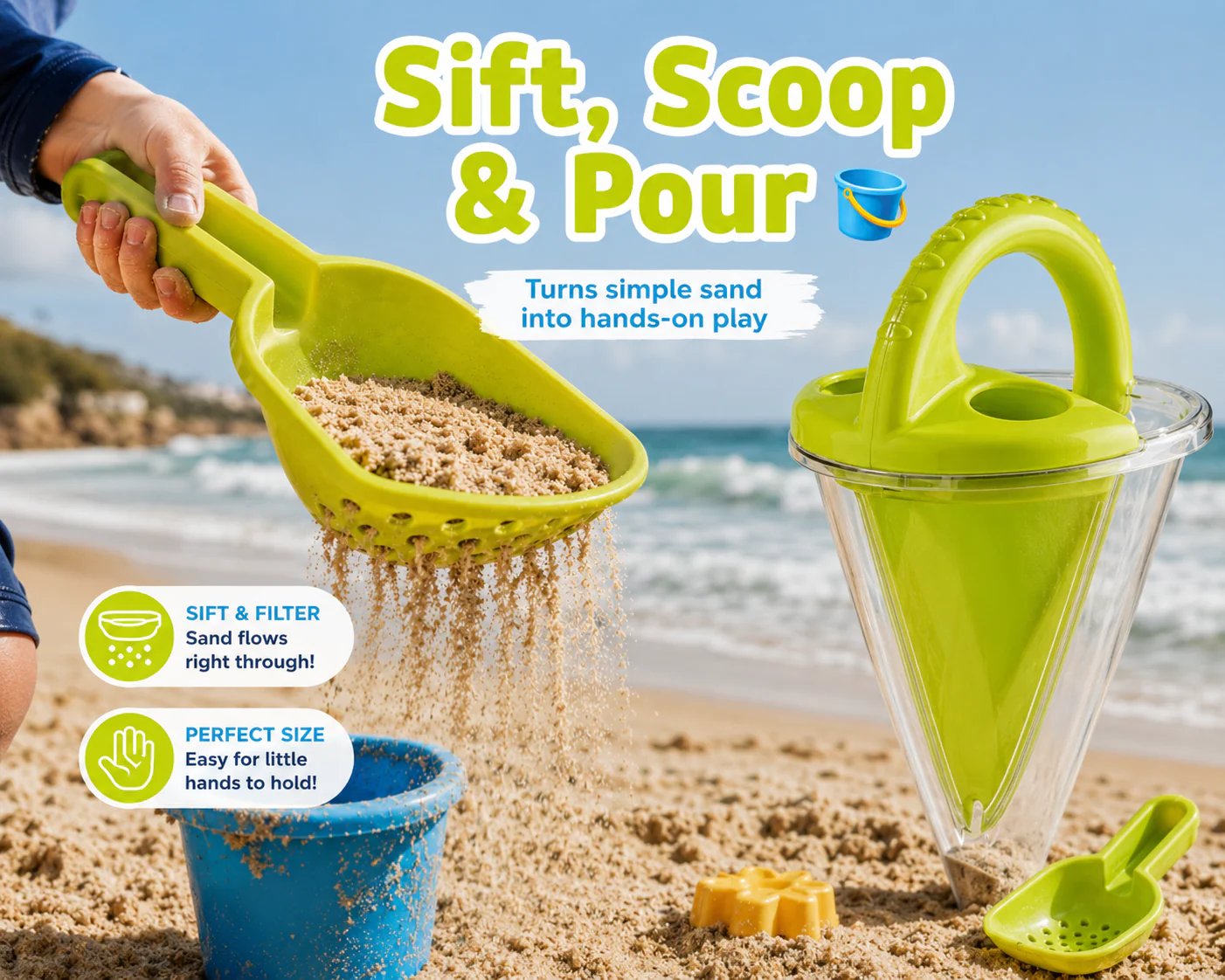 🏖️ Kids Sand & Water Funnel Toy  – Keeps Kids Busy All Afternoon 🌊