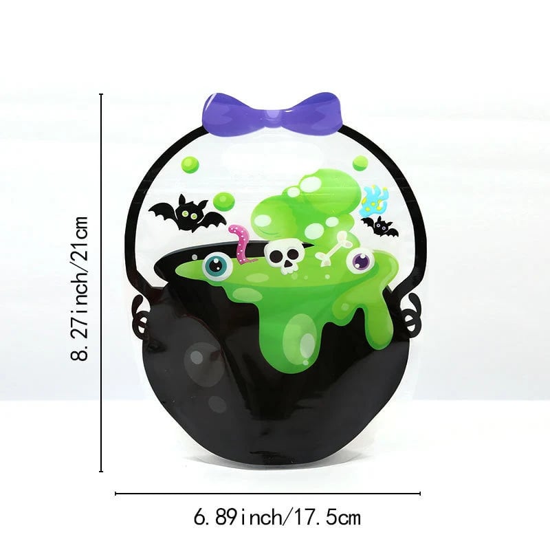 🎃Halloween Plastic Goodie Bags, Candy Gift Bags with Handle