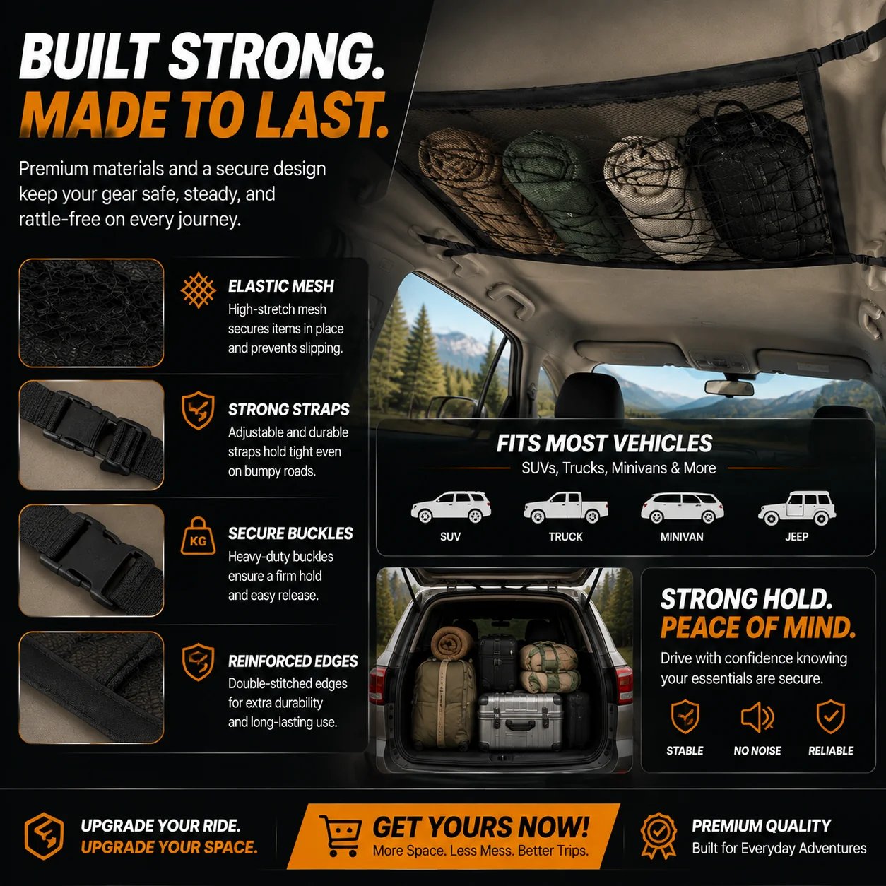 Car Roof Storage Net - The Space-Saving Upgrade Every Vehicle Needs