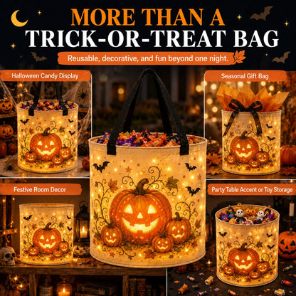 🎃Glow & Go™ LED Halloween Trick-or-Treat Candy Bag🍬