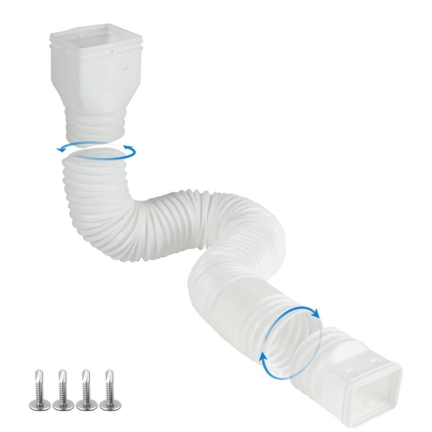 🎉🏡 Flexible Rain Gutter Downspout Extension Kit  – Adjustable 22"-63" Drain Pipe with Leaf Filter for Foundation Protection