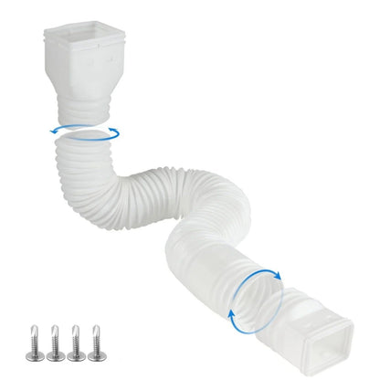 🎉🏡 Flexible Rain Gutter Downspout Extension Kit  – Adjustable 22"-63" Drain Pipe with Leaf Filter for Foundation Protection