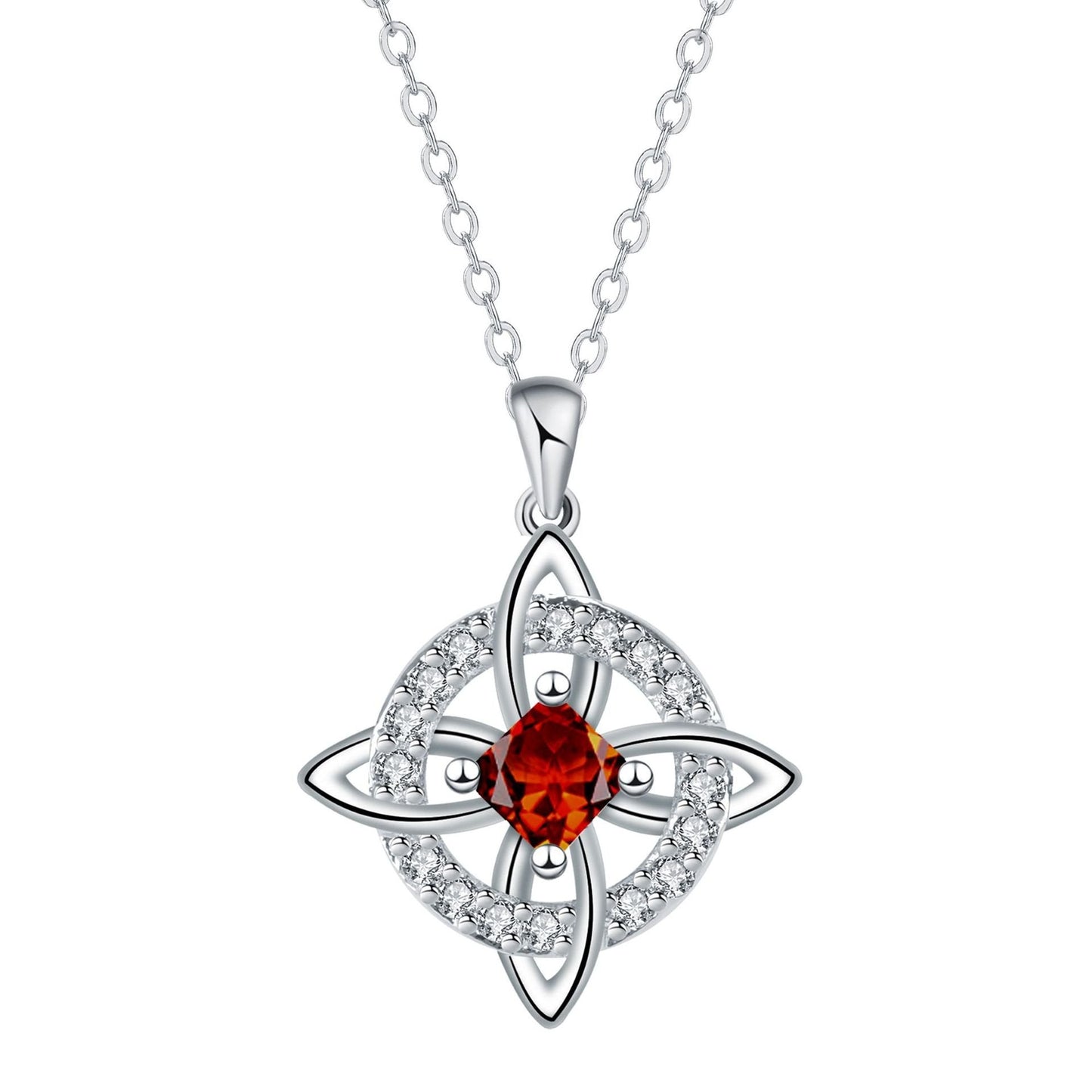 ✨ Mystical Birthstone Witches Knot Necklace