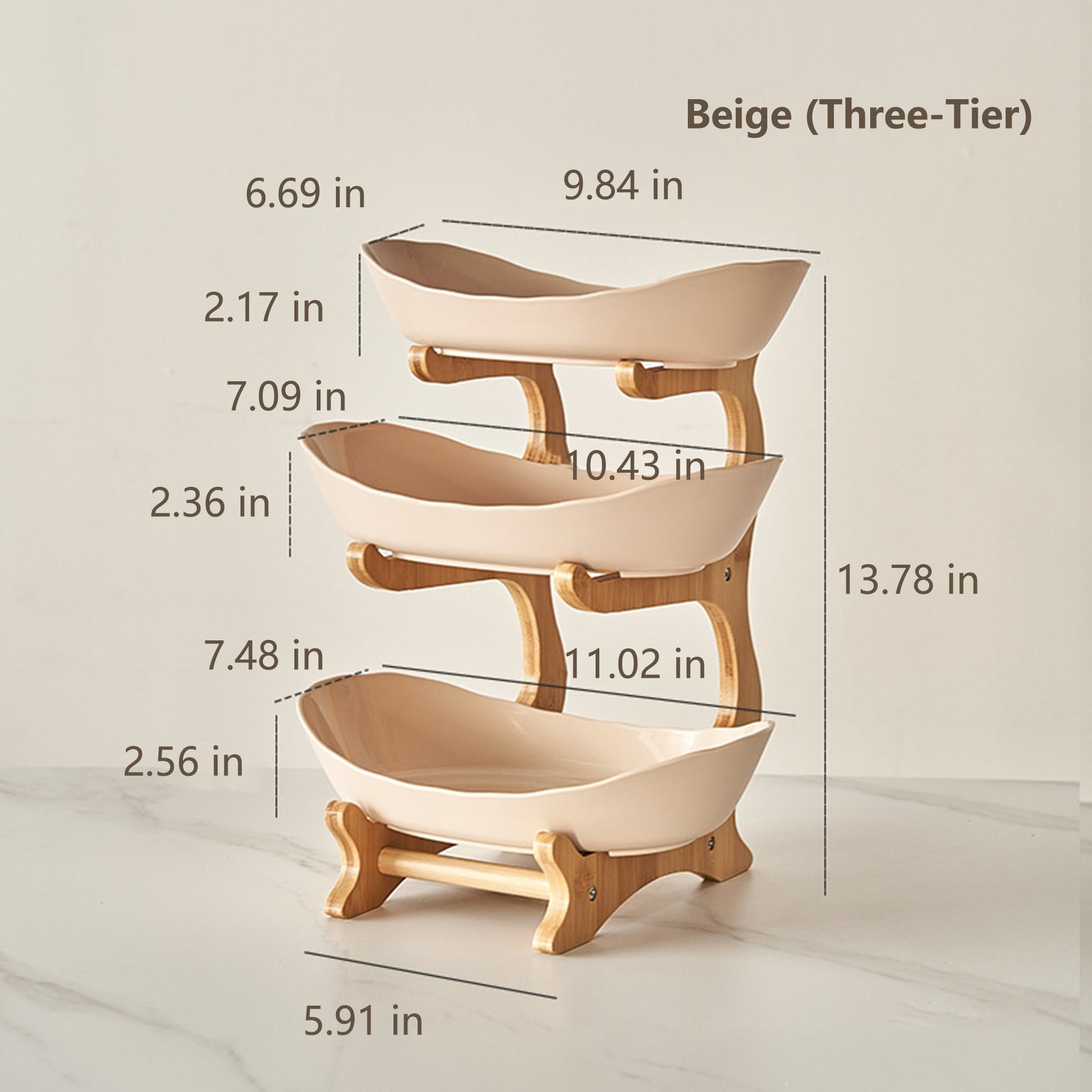 🍓2-Tier / 3-Tier Fruit Basket, Countertop Fruit Bowl(Includes Stand
