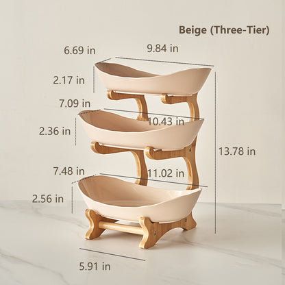 🍓2-Tier / 3-Tier Fruit Basket, Countertop Fruit Bowl(Includes Stand
