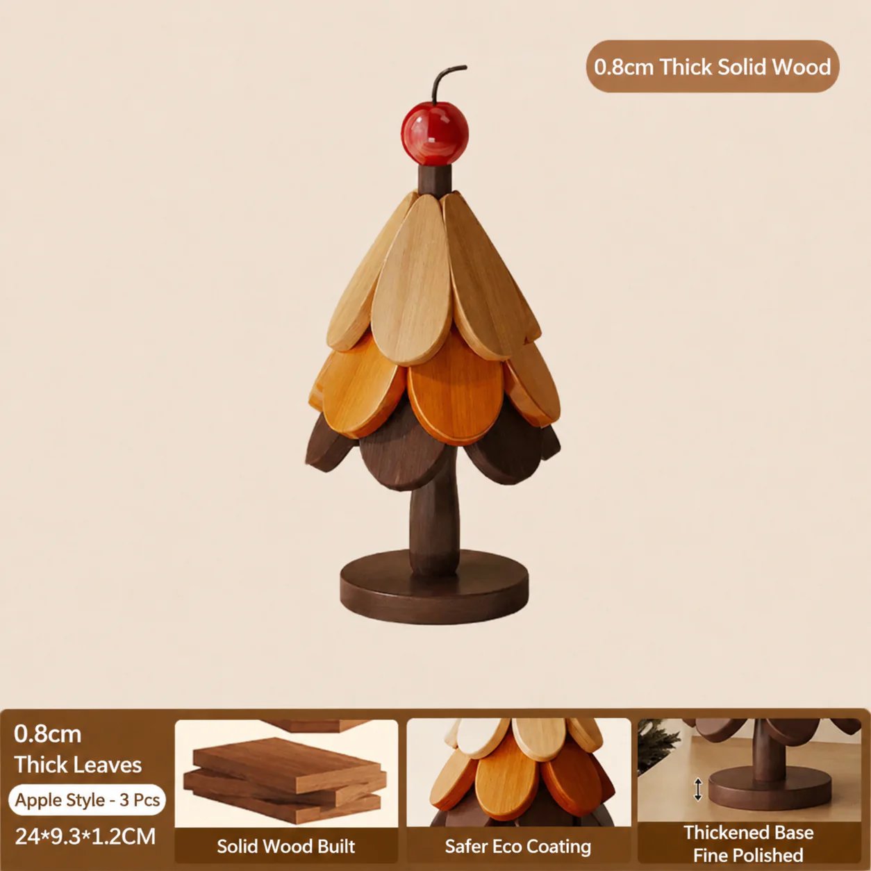 Wooden Tree Trivet – Cozy Table Decor & Heat Resistant Pot Holder