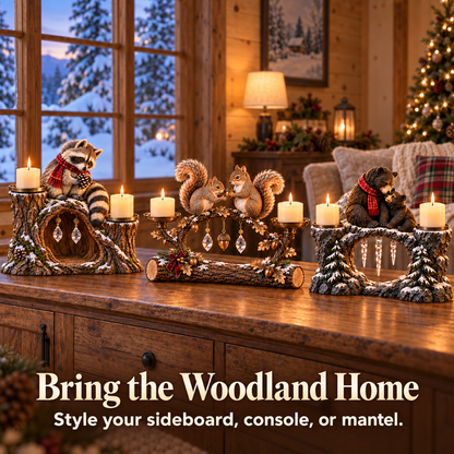 🎄 Highland Cow Mama & Baby Double Candle Holder – 🕯️ A Heartwarming Christmas Centerpiece
