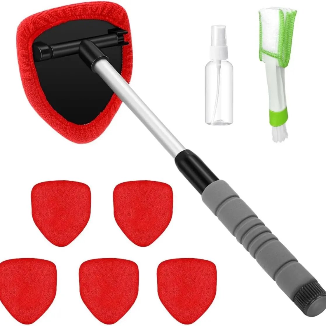 🔥Car Window Cleaner Kit Extendable Handle Windshield Cleaning Tool 🚗