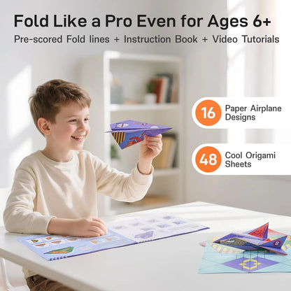 🎁Gift Idea Hot Sale 49% OFF🎄🛩️Creative DIY Paper Airplane Set For Kids