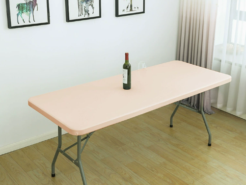 Stretch Fabric Table Top Cap Cover – Elastic Edge, Waterproof & Reusable