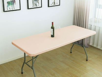 Stretch Fabric Table Top Cap Cover – Elastic Edge, Waterproof & Reusable