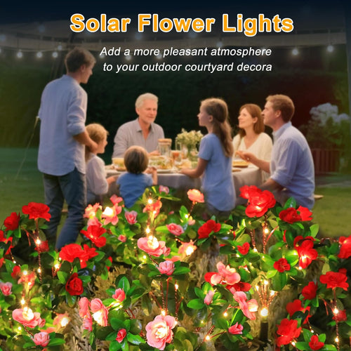 💐Transform Your Outdoors Into a Festive Winter Wonderland with Solar-Powered Flower Lights! 🎄☀️
