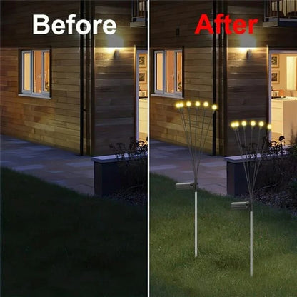 💡Solar Firefly Garden Lights 4/8 Pack – Waterproof Outdoor Stake Lights, 32/64 LED Flickering Firefly Glow Solar Pathway Lights for Yard, Patio & Landscape Decor