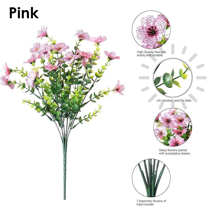 💐Buy More Save More! Artificial Violet Silk Flowers – 6 Colors, Perfect for Home & Wedding Decor