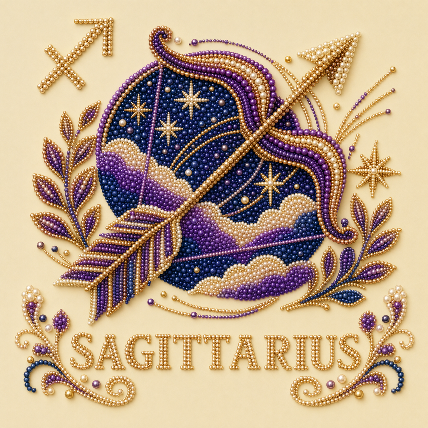 Zodiac Pearl Painting Kit – 12 Unique Signs✨