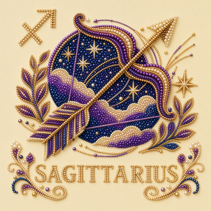 Zodiac Pearl Painting Kit – 12 Unique Signs✨