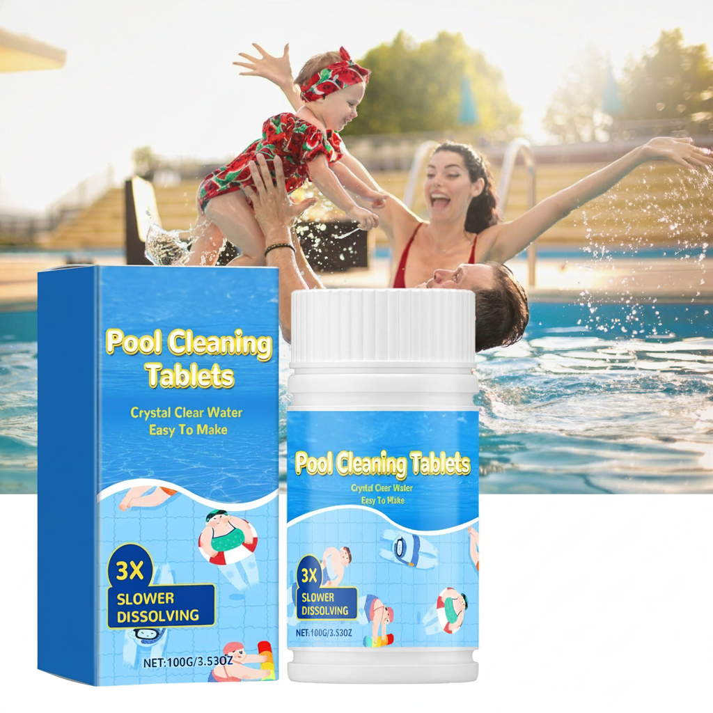 💧 Purify Water, Eliminate Odors & Stains ——🏊 Pool Cleaning Tablets