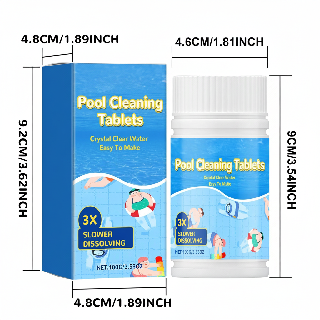 💧 Purify Water, Eliminate Odors & Stains ——🏊 Pool Cleaning Tablets