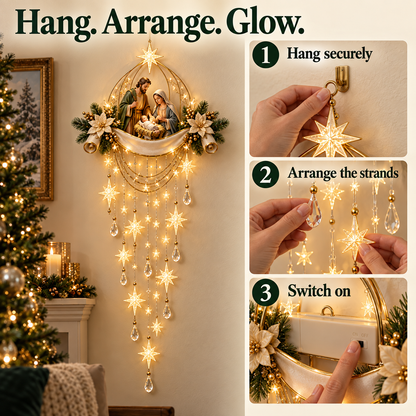 ✨ Light of His Love – Nativity Halo Wall Light 🕊️