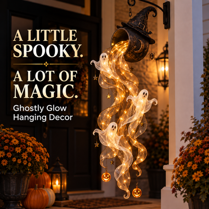 👻 Ghostly Glow Witch’s Cauldron Light – Magical Halloween Hanging Decor 🎃