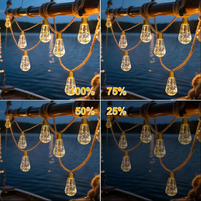 ✨ Jute Rope Bulb String Lights