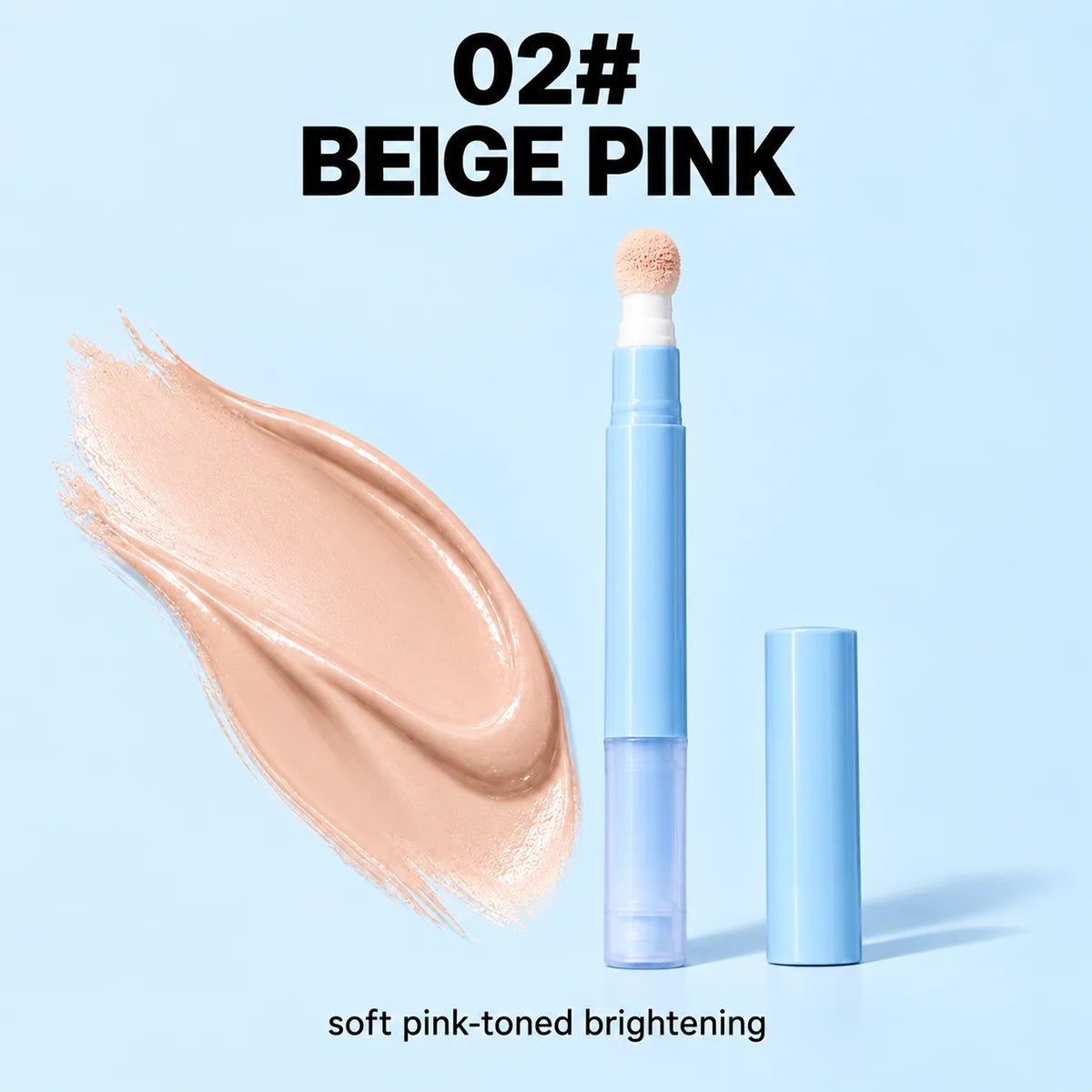 Hydrating Cream Concealer Pen – Sponge Applicator, Matte Finish, Brightening ✨