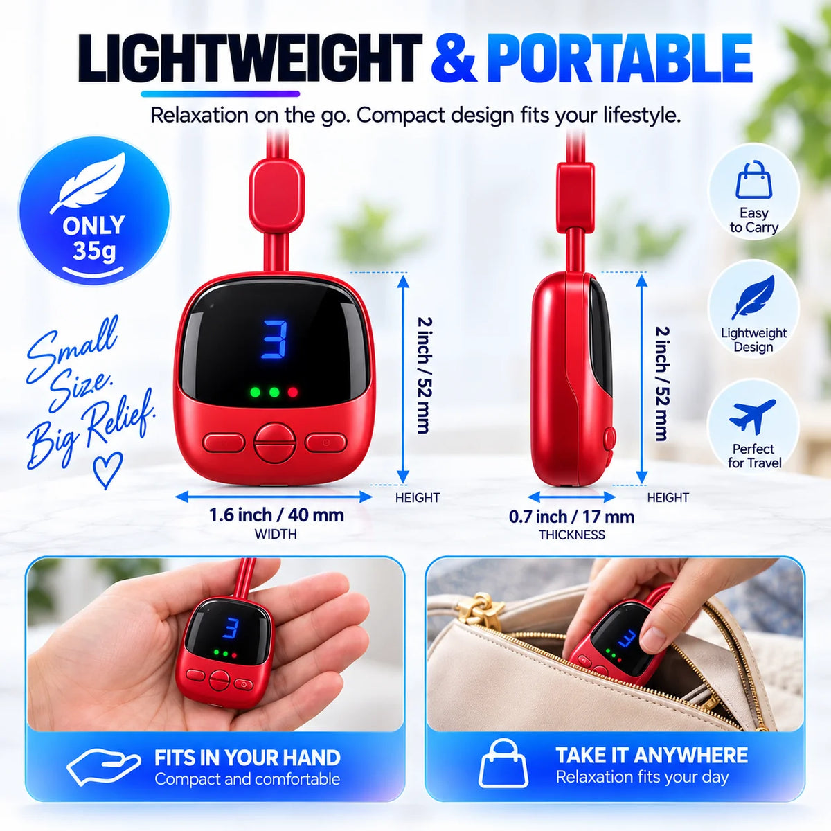 ⏰Last Day 50% Off🔥Mini Necklace-Style Neck Massager — 4 Modes, 9 Intensity Levels, 3 Heat Settings, Smart Dual-Pulse Pendant Design💆‍♀️✨