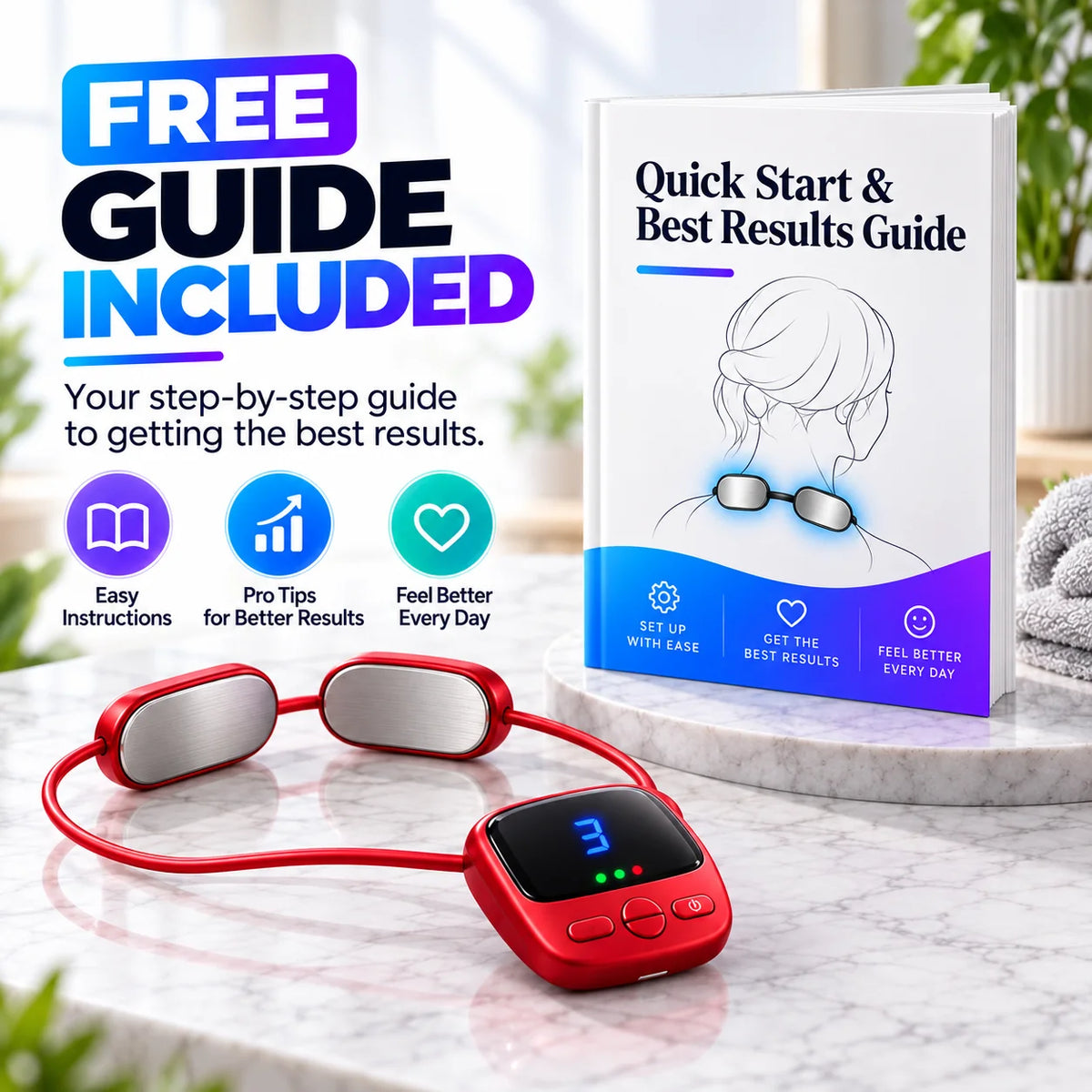 ⏰Last Day 50% Off🔥Mini Necklace-Style Neck Massager — 4 Modes, 9 Intensity Levels, 3 Heat Settings, Smart Dual-Pulse Pendant Design💆‍♀️✨