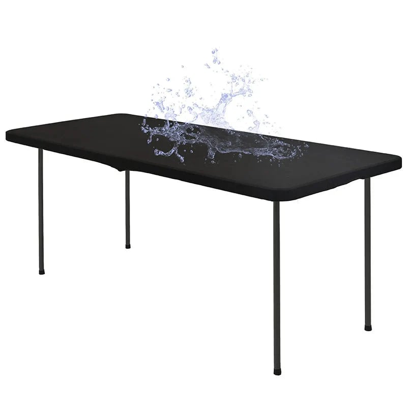 Stretch Fabric Table Top Cap Cover – Elastic Edge, Waterproof & Reusable