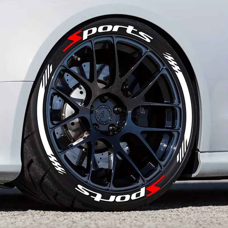 4Pcs 3D Car Tire Stickers – Waterproof Universal Wheel Decals | Motorcycle Auto Exterior Accessories