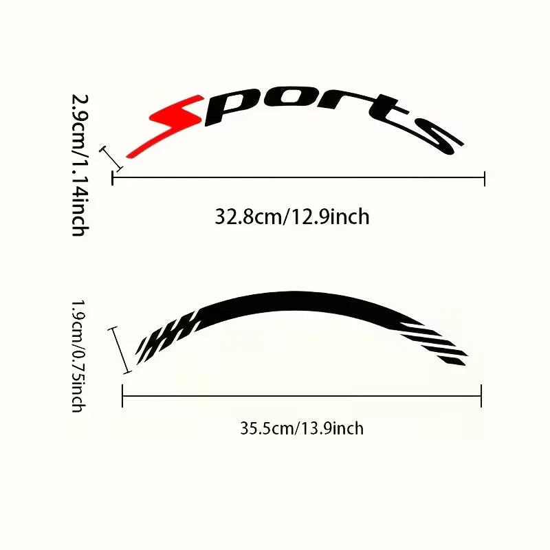 4Pcs 3D Car Tire Stickers – Waterproof Universal Wheel Decals | Motorcycle Auto Exterior Accessories