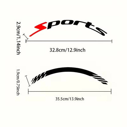 4Pcs 3D Car Tire Stickers – Waterproof Universal Wheel Decals | Motorcycle Auto Exterior Accessories