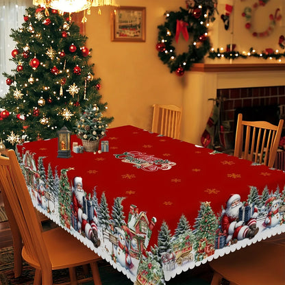 🎄 Christmas Tablecloth – Festive Santa Prints for a Warm & Welcoming Holiday Table