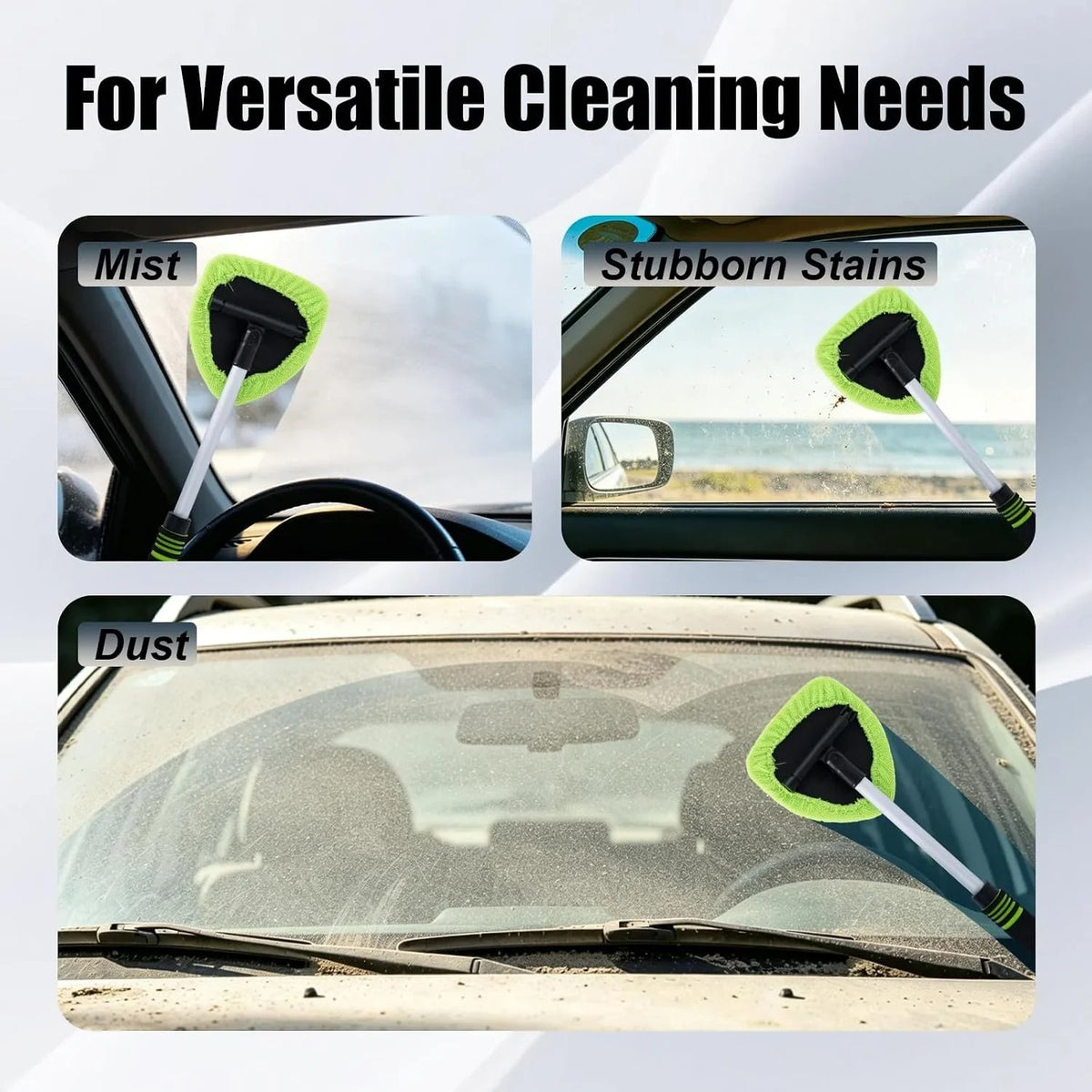 🔥Car Window Cleaner Kit Extendable Handle Windshield Cleaning Tool 🚗