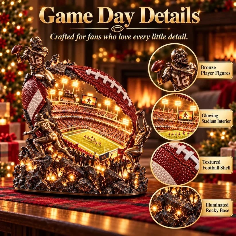 🏈 A Stadium Inside A Football™ – Lighted Game Day Collectible 🏟️