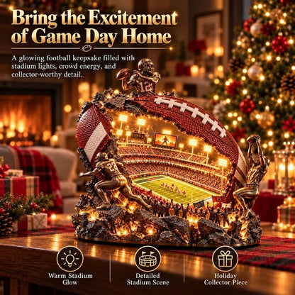 🏈 A Stadium Inside A Football™ – Lighted Game Day Collectible 🏟️