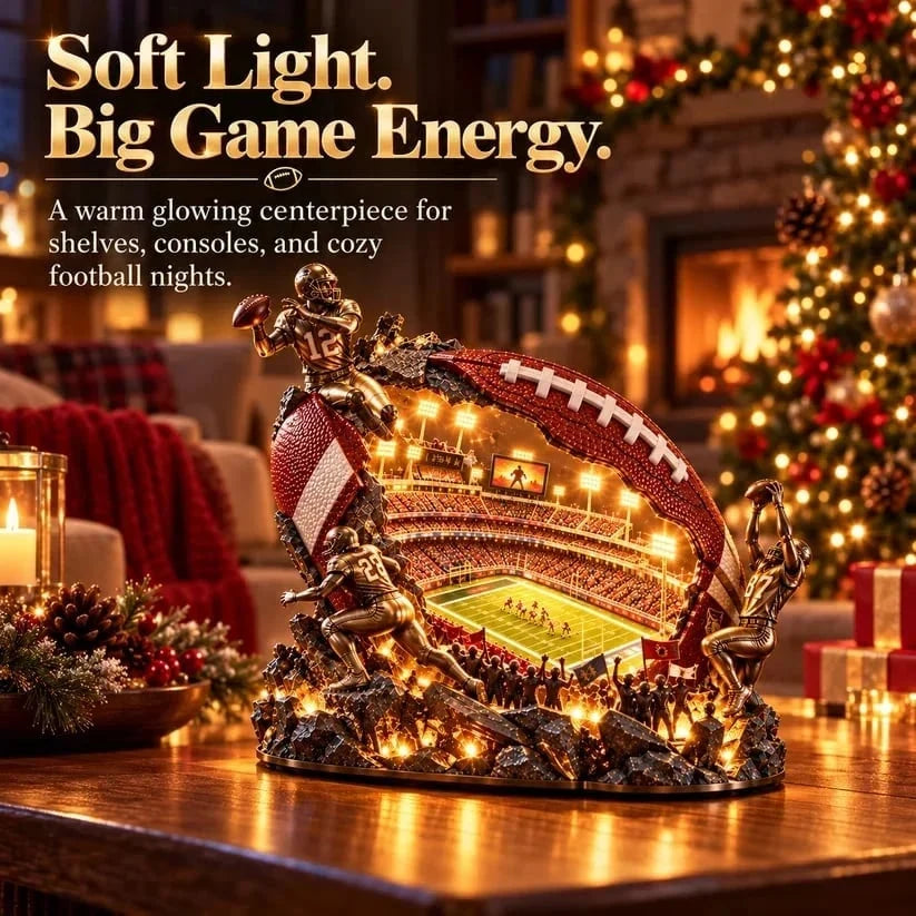 🏈 A Stadium Inside A Football™ – Lighted Game Day Collectible 🏟️